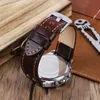 Watch Bands Handmade Genuine Leather Rivets Band Strap 20mm 22mm Coffee Brown Watchband Stainless Steel Buckle Wrist Belt Bracelet Hele22