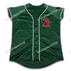 GlaMitNess Masculino Great Lakes Loons Branco Verde Personalizado Costurado Duplo Camisas Camisas de Beisebol de Alta Qualidade