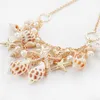 Chains Trendy Elegant Starfish Shell Choker Necklace For Woman Fashion Jewelry Gold Color Pearl Maxi Pendants Necklaces Accessories Heal22