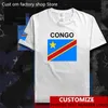 콩고 컨트리 플래그 티셔츠 무료 커스텀 저지 DIY 이름 번호 100면 T 셔츠 남성 여성 느슨한 캐주얼 티셔츠 220616