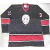 Chen37 C26 Nik1 Rare Vintage 1980 Friday the 13th Jason Voorhees Hockey Jersey Embroidery Stitched Customize any number and name Jerseys