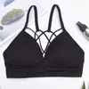 Bustiers korsetter Kvinnor Tube Top Seamless Crop Wrapped Chest Underwear Cross Female Sports Bra Fitness Lingerie Sexy Intimates Bandeau Topb