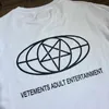 2022ss Лето Vetements Ограниченные футболки Мужчины Женщины Высокое качество VTM с коротким рукавом Oversize O-образным вырезом Свободная уличная футболка Top Tee