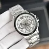 Longines tittar Mänklocka kvartsrörelse män mode armbandsur rostfritt stål band montre de luxe armbandsur ihålig ut 42 mm