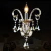 Lampada da parete in stile europeo lusso camera da letto comodino corridoio Ktv candela K9 cristallo 1/2/3 teste apparecchio di illuminazione a parete