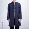 2022 Çin Ulusal Tarzı Uzun Windbreaker Ceket Erkekler Sokak Giyim Uzun Ceket Erkekler Hip Hop Vintage Kimono Ceket Ceket 4xl L220706