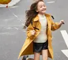 Cappotto Fashion 2021 Trench Cappotti Adolescenti Adolescenti Giacche lunghe con cappuccio Abbigliamento per bambini Verde Green Arancione Bambini Capispalla Tops1
