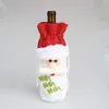 2022 Decorazioni natalizie per la casa Babbo Natale Coperchio bottiglia di vino Pupazzo di neve Calza regali Regali Natale Navidad Decor Buon anno Natale C0803X0