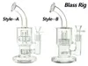 Szklany zestaw do fajki wodnej/bubbler do palenia bonga wysokość 8,5 cala i dwa perc z 14mm samicą i miską waga 400g 2 style BU050A/B LK BU062