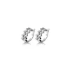 Boucles d'oreilles à clipser en argent sterling 925 véritable en forme de vague de zircone - Boucles d'oreilles non percées pour cartilage - Bijoux hypoallergéniques pour W