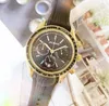 أفضل العلامة التجارية Quartz Fashion Mens Time Clock Watches Watches 40mm Auto Date الأنيقة الهدايا الفاخرة الحزام المطاط