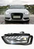 LED-dagtidskörning för strålkastare för Audi A4 Car Head Light 2013-2016 RS4 B9 Dynamisk turn Signal High Beam Auto Accessories Lamps