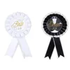 Party Decoration 2Pcs Black Groom White Bride To Be Badge Stag Night Bachelor Accessories Wedding Po Props Hen DIY SuppliesParty