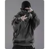 Höst Vinter Hög krage Hoodie Lösa Bekväma Herrkläder Harajuku Hiphop Streetwear Fleece Hooded Oversize Sweatshirt