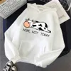 Hoodies للنساء من النوع الثقيل الربيع الشتاء الشتاء هوديي أنا حقا أحب الأبقار طباعة الهيب هوب الشارع 230206