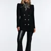 Abiti da donna Blazer Giacche autunnali da donna 2022 Blazer nero Giacca da donna Doppiopetto Slim Donna Office Lady CappottiDonna