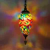 Bohemia Pendant Light Balcony Colorful Glass Hanging lamp Romantic Dining room Corridor Drop Lamp Restaurant Chain Lights