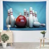 Benutzerdefinierte Bowling Tapisserie Wandbehang für Partydekorationen Kunst Home Decor Stranddecken individuell 220622