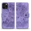 Wallet telefoonhoesjes voor iPhone 14 13 12 11 Pro Max XR XS X 7 8 Plus - Sakura Cat Patroon PU Lederen Flip Standstand Cover Case met kaartslots