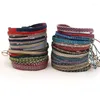 Bracelets de charme Go2Boho Boho Bijoux Bracelet tressé pour femmes Tissage à la main Motif bohème Amis Vintage Textile Pulseras Mujer Fawn22