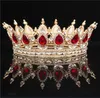 Kopfbedeckungen Luxus Vintage Gold Hochzeitskronlegierung Braut Tiara Krone