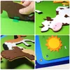 Kids039 jouet autocollants animaux de la ferme feutre Story Board ferme livre de contes mur Hangi 2208239741186