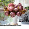 Fleurs décoratives couronnes 1 boutique 11 têtes artificielles de fleur de rose de rose de mariage cadeaux décor floral fleur-237162