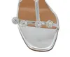 Sandalo romano donna tacco a spillo sandali Aquazzura Cha Cha scarpe in pelle scarpa con tacco alto sfera a forma di strass e cinturino abito da sposa estivo