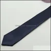 Cravatte Accessori Moda 5X45 Cm Cerniera Tinta Unita Per Uomo Affari El Bank Abito da Ufficio Abiti Cravatta Festa D Dcu