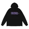 Designer Fashion Hoodie Couple Hoodies casual loose Correct version of trendy vlones friends letter large V printed men's and women's hooded Terry Sweater Hoodie