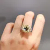 100% 18K Wit Goud Originele 7 Caat Diamond Test Past Briljant Geslepen VVS1 Geel Vierkant Kussen Moissanites Vier Klauwen Ring