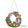 5D DIY Diamant Art Painting Christmas Bells Hangende krans thuis muur deur decor cadeau voor volwassenen en kinderen