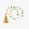 Party Favor Easter Wood Bead Garland with Tassels 5 Patterns Farmhouse Rustic Natural Wooden Beads String Spring Party Favors