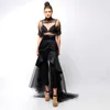 Skirts Boho 2022 Black High Low Tulle For Women Elastic Custom Made Fashion Plus Size Long Female Tutu Skirt Faldas Mujer Moda