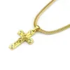 Ketten Mode Jesus Kreuz Anhänger Halsketten Gold Farbe Lange Seil Kette Halskette Für Frauen Männer Männlich Hip Hop Coole Schmuck zubehörKetten