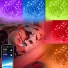 Strisce Strisce luminose RGB Controllo APP compatibile Bluetooth USB Lampada Nastro per festival Camera da letto Decorazione natalizia Luce notturna LED LED