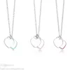 Créateur de mode bijoux hommes pendentifs collier trèfle à quatre feuilles or rose argent cadeau lien chaîne amour coeur pendentif colliers pour femmes 925 dessins petite amie