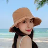 Solid Color Wide Brim Hats Raw Edge Hink Hat Outdoor Sun Hat Men's and Women's Vacation Case Cap