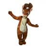 Traje de mascote de rena marrons de halloween traje de caráter de caráter de alta qualidade, traje unissex adultos roupas de natal de natal vestido de fantasia