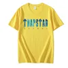 Trapstar London Undersea Blue Anime Printed T-shirt Men Summer Oddychanie T Shirt Casual Short Sleeve Street Camisetas