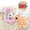 Plush Electric White Rabbit Cute Simulation Short-haired Pet Can Run And Call Children Play House Girl Pet Toy