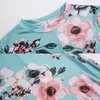 Vêtements pour femmes Casual O Neck LongShort Sleeve Vintage Party Dress Plus Size 5XL Floral Print Boho Robes Pour Femmes Automne 220527