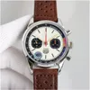 K6 Herrklocka Topptidsdiameter 41 mm tjock 14,27 mm med schweizisk 7750 Kronograf Multifunktion Timing Movement Sapphire Crystal Mirror Fine Steel Case Watches