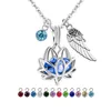 Pendentif Colliers Urne Pierre De Naissance Collier Bijoux Fantaisie Toujours Dans Mon Coeur Mini Dans Belle Lotus Cendres Commémoratives De CrémationPendentif