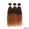 1B/Burgundowe Ombre Hair Extensions 1B 99J Brazylijskie perwersyjne kręcone włosy splot Czerwone Remy Ombre Human Hair 3 4 Bundles