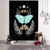 Colorful Butterfly Decoration Carpet Mandala Bohemian Hippie Wall Curtain Tapestry Hanging Home Living Room Bedroom J220804