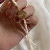 Chaînes Perles Chaîne de cou pour femmes Kpop Perle Collier ras du cou Couleur Or Goth Chocker Bijoux sur le pendentif 2022 Collier pour GirlChains