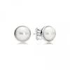 Andy Jewel Authentic 925 Sterling Silver Studs Элегантная красота белая жемчужина подходит для европейских украшений в стиле Пандоры