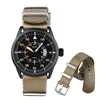 Principais relógios Addies Men quartzo Japão Movimento Caso de liga nylon tira de mineral Mão luminoso de 44 mm Watchwristwatches Military Watches