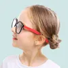 サングラスラウンド抗青色光メガネ子供少年少女コンピュータ眼鏡柔軟な光学フレーム反射 TR90 クリア処方メガネ S